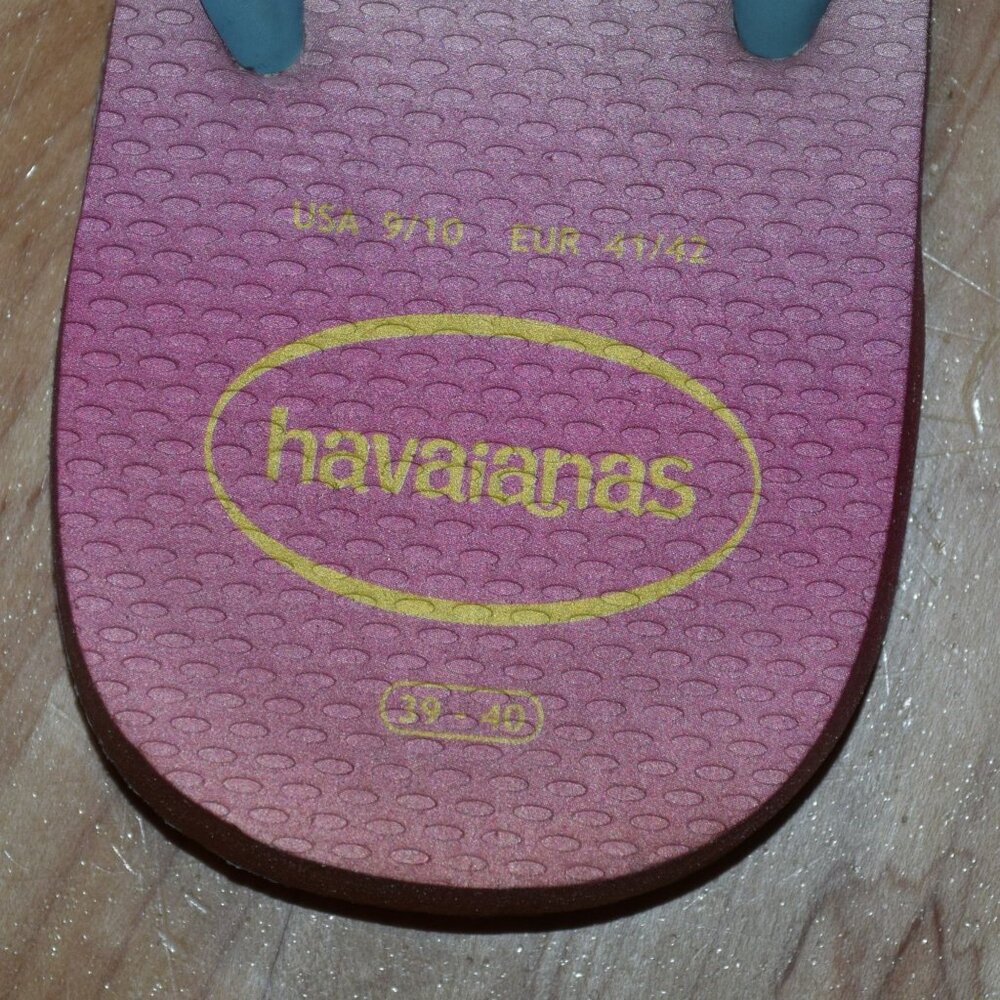 Genuine Havaianas Sandals Patterned FLIP FLOPS size 9/10 (39-40) Flip Flops - Picture 3 of 4